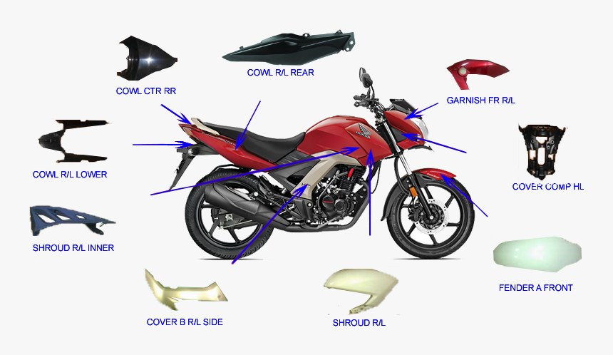 Scooter Clipart Two Wheeler - Black Honda Cb Unicorn 160, HD Png Download, Free Download