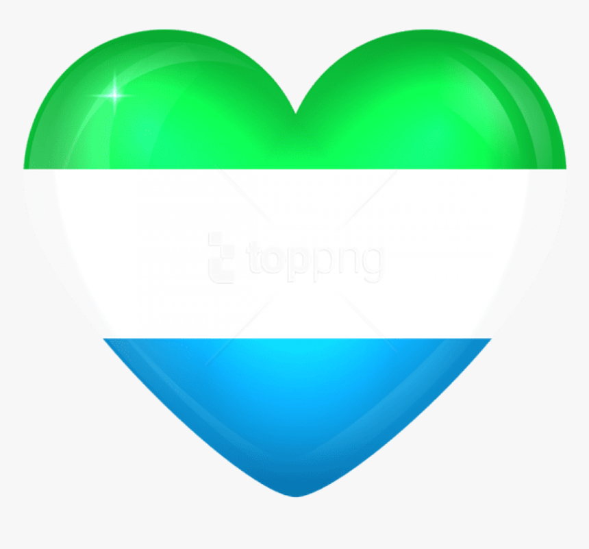 Free Png Download Sierra Leone Large Heart Flag Clipart - Flag For Sierra Leone Png, Transparent Png, Free Download