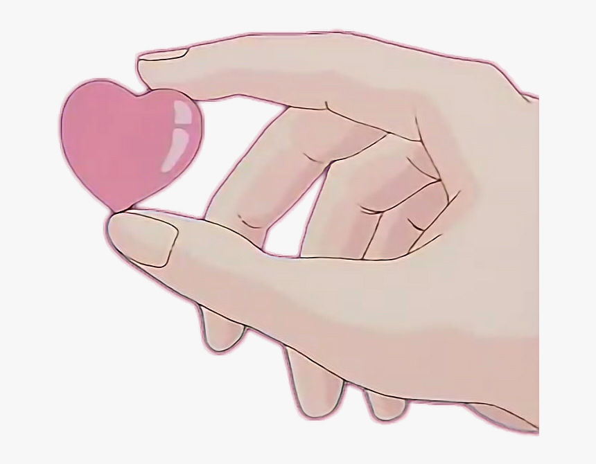 #tumblr #arm #hand #heart #art #anime - Transparent Heart In Fingers, HD Pn...