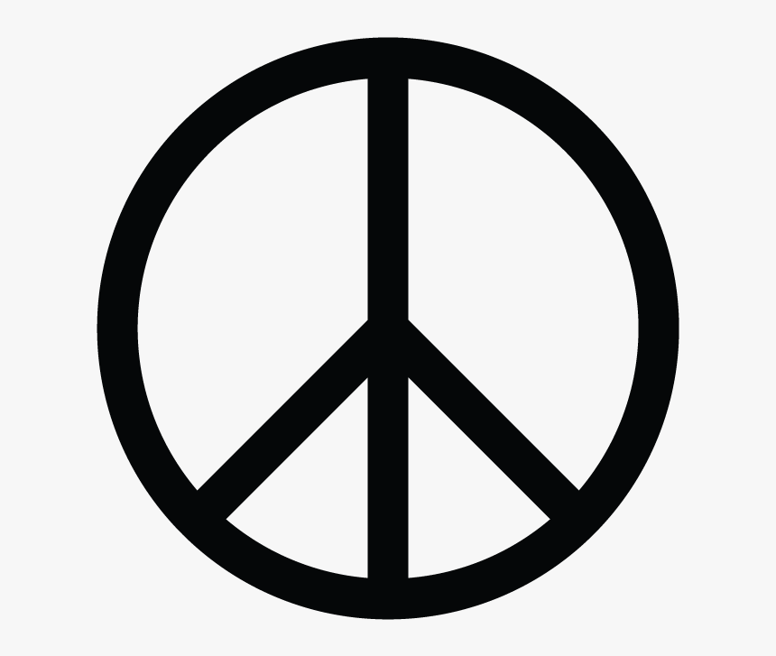 Peace Sign Button Template - Red Peace Sign, HD Png Download, Free Download