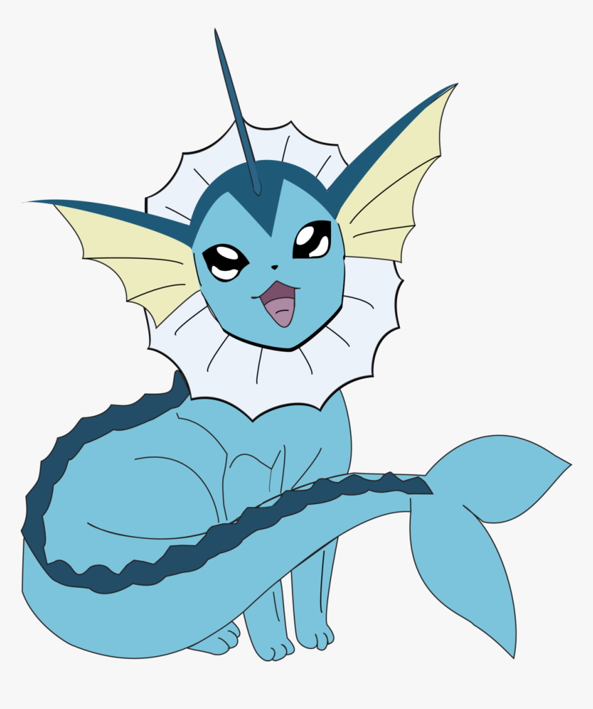 Vector Transparent Library Vaporeon Illustrator Drawing - Vaporeon Pokemon Eevee Evolutions, HD Png Download, Free Download