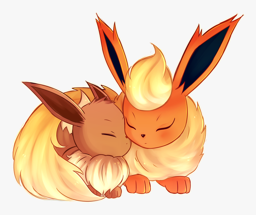 Community Central - Cute Flareon And Eevee, HD Png Download, Free Download