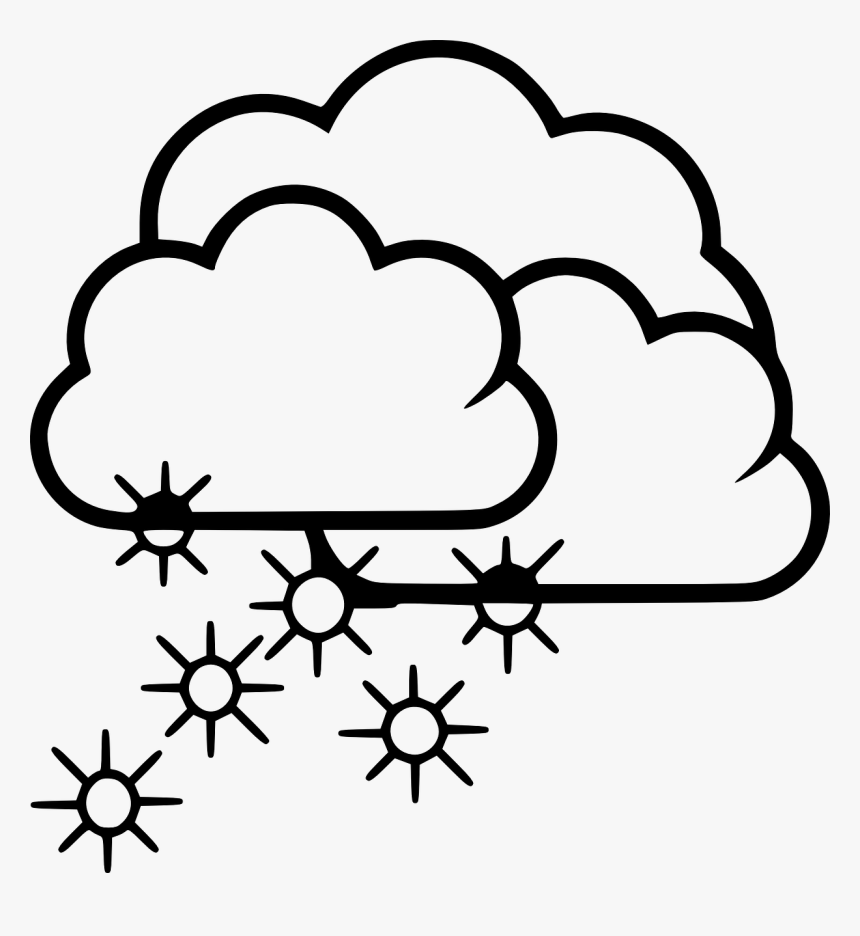 Clouds Clipart Black And White, HD Png Download, Free Download