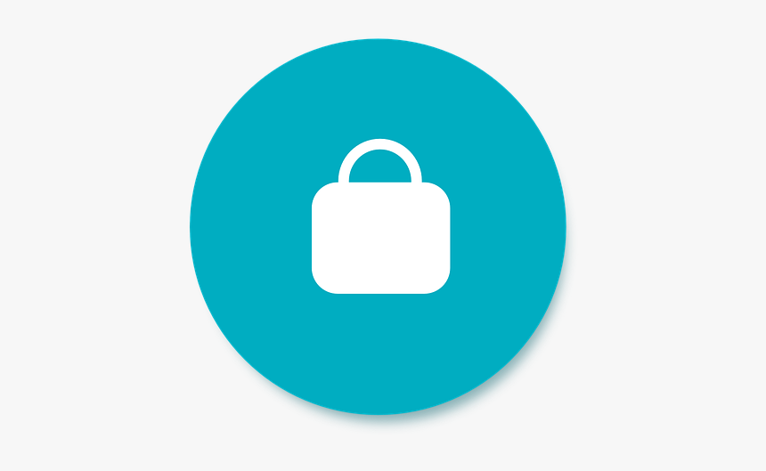 Material Icon, Lock Icon, Lock, Protect, Symbol - Circle, HD Png Download, Free Download