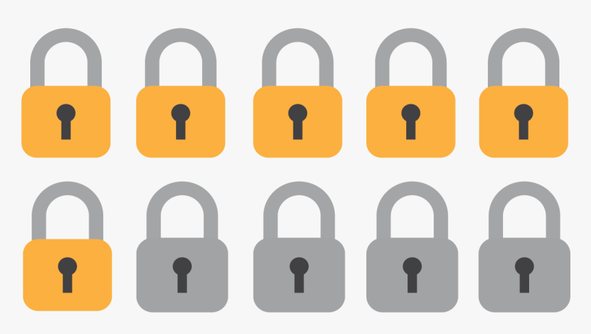 Graphic Of Ten Locks, HD Png Download, Free Download