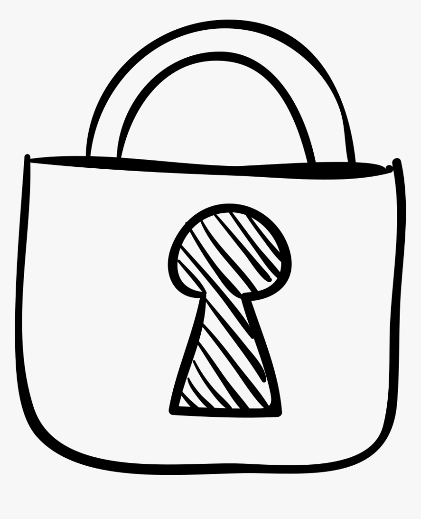 Locked Padlock Sketch Svg Png Icon Free Download, Transparent Png, Free Download