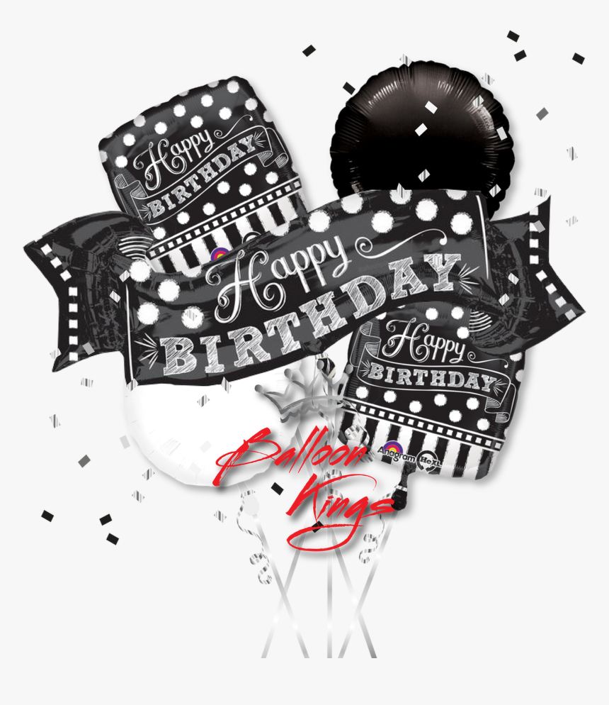 Happy Birthday Chalkboard Banner Bouquet, HD Png Download, Free Download