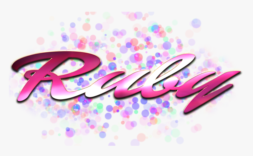 Ruby Name Logo Bokeh Png, Transparent Png, Free Download