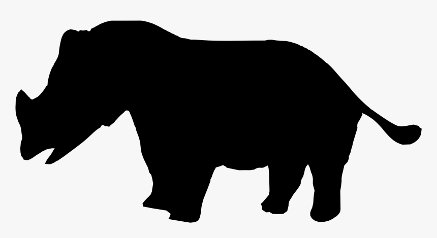 Rhinoceros Elephant Silhouette Clip Art, HD Png Download, Free Download