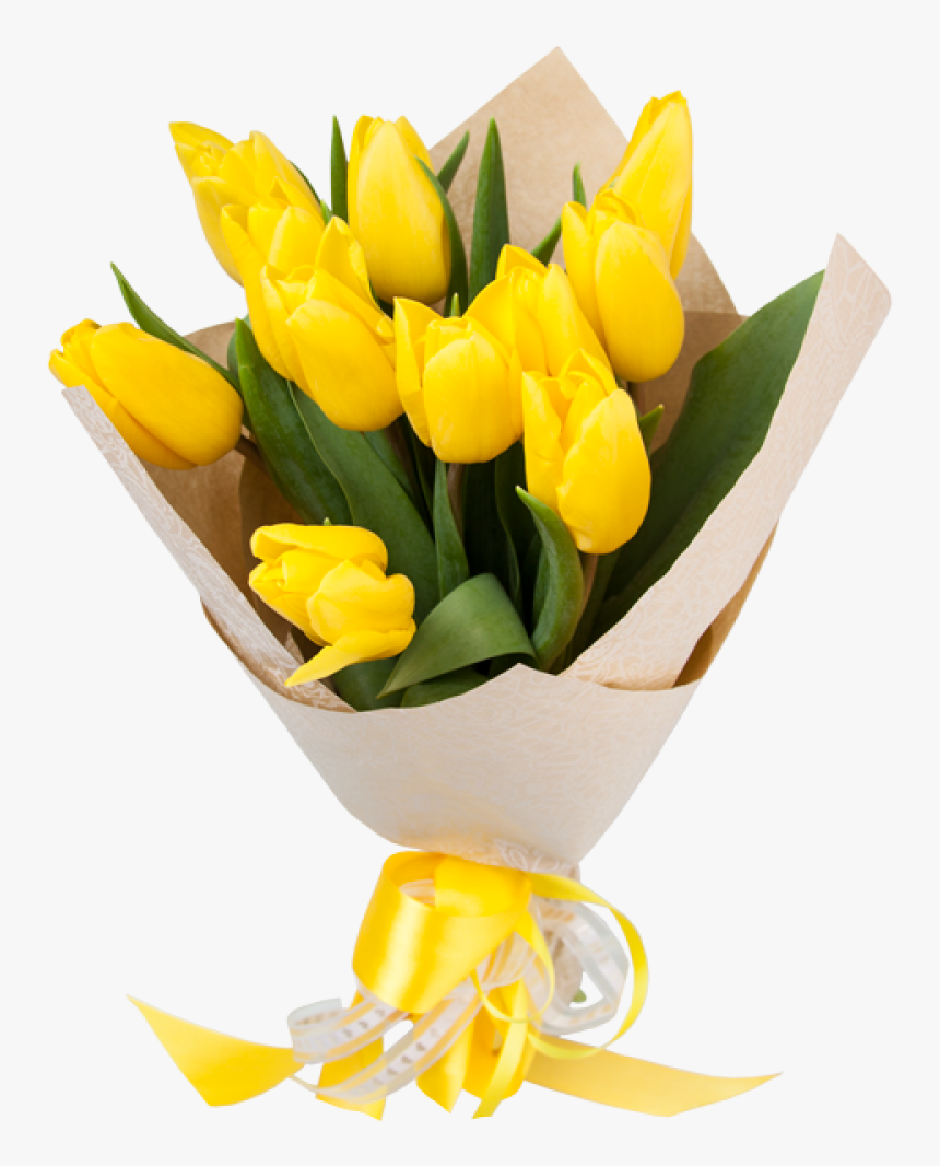 11 Sunny Tulips Bouquet, HD Png Download, Free Download
