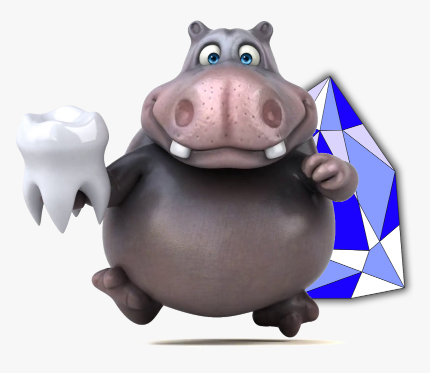 3d Cartoon Hippo , Png Download, Transparent Png, Free Download