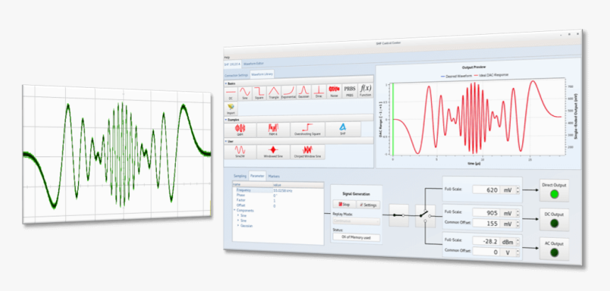 Shf 19120 A Gui And Actual Waveform, HD Png Download, Free Download