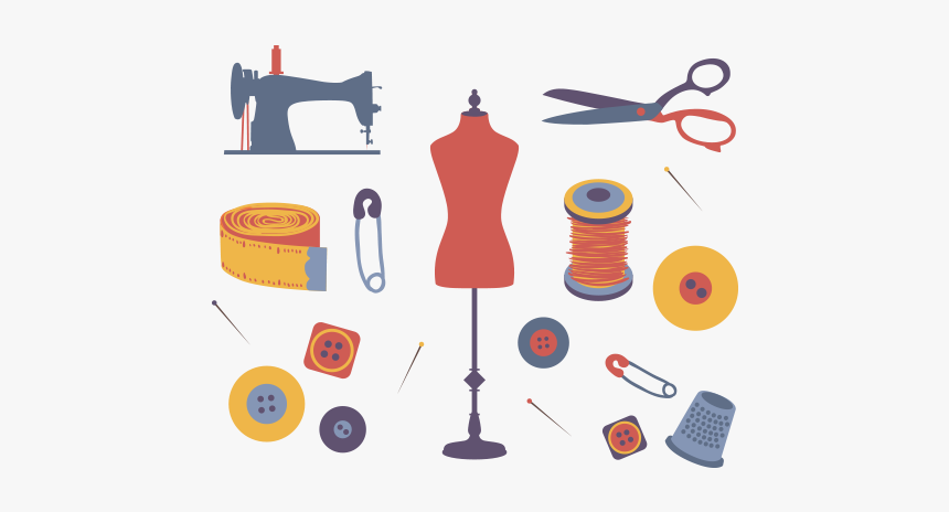 Tailor Shop Icons Illustration Free Vector Download, HD Png Download, Free Download