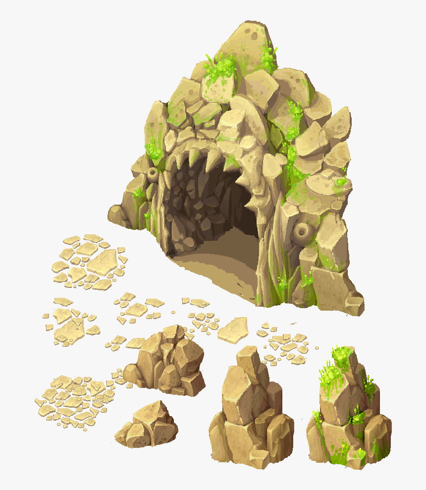 Drawn Cave Pixel Art, HD Png Download, Free Download