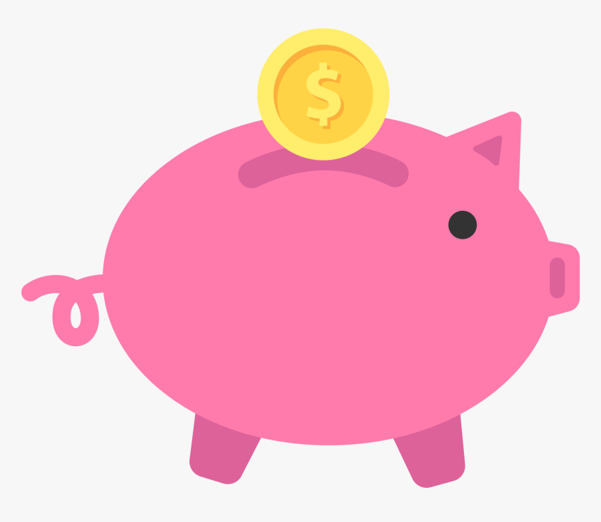 Piggy Bank Or Savings Flat Icon Vector, HD Png Download, Free Download