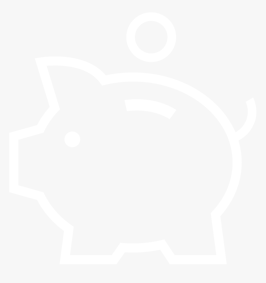 White Piggy Bank Illustration, HD Png Download, Free Download