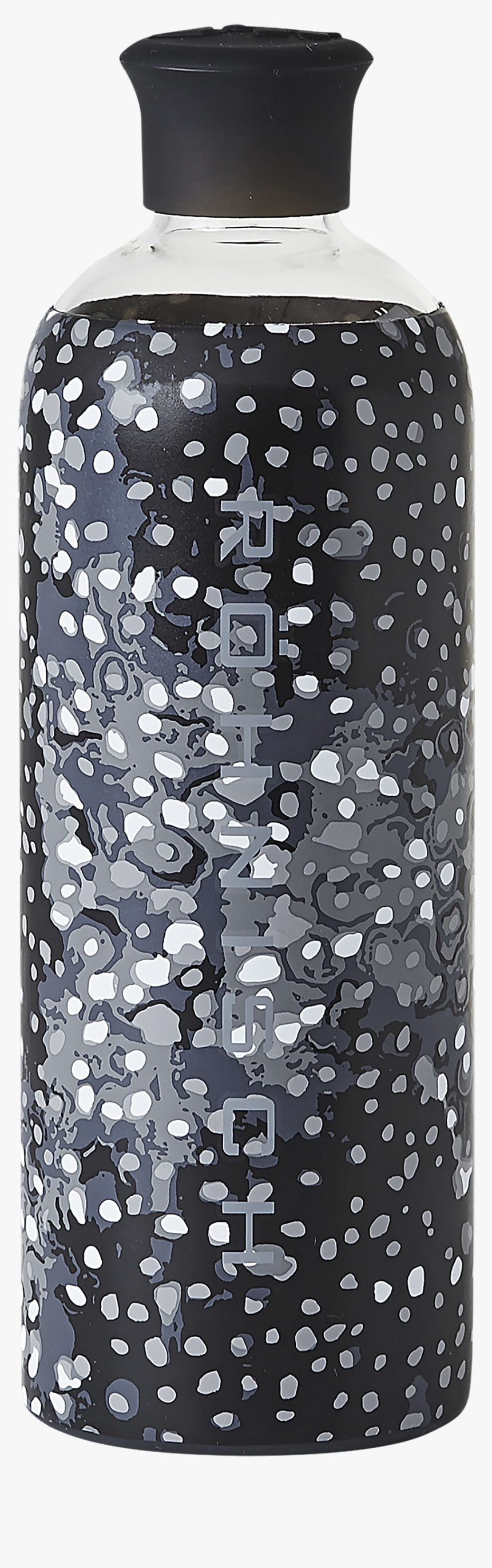 Glass Water Bottle, Black Dot, HD Png Download, Free Download