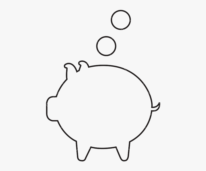 Clip Art Piggy Bank Outline, HD Png Download, Free Download