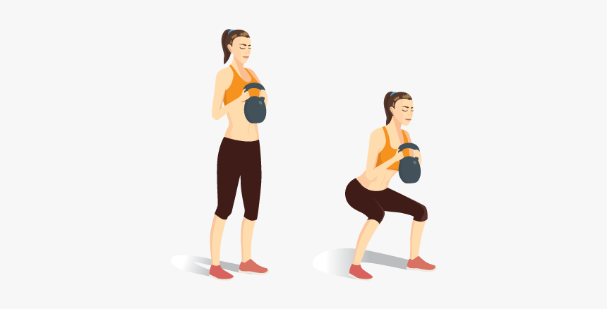 Kettlebell Goblet Squat, HD Png Download, Free Download