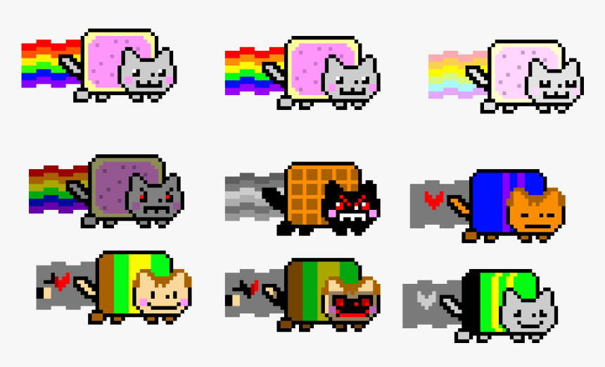 Nyan Cat Different Versions, HD Png Download, Free Download