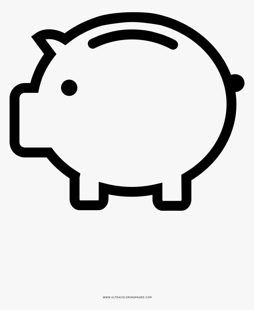 Piggy Bank Coloring Page, HD Png Download, Free Download