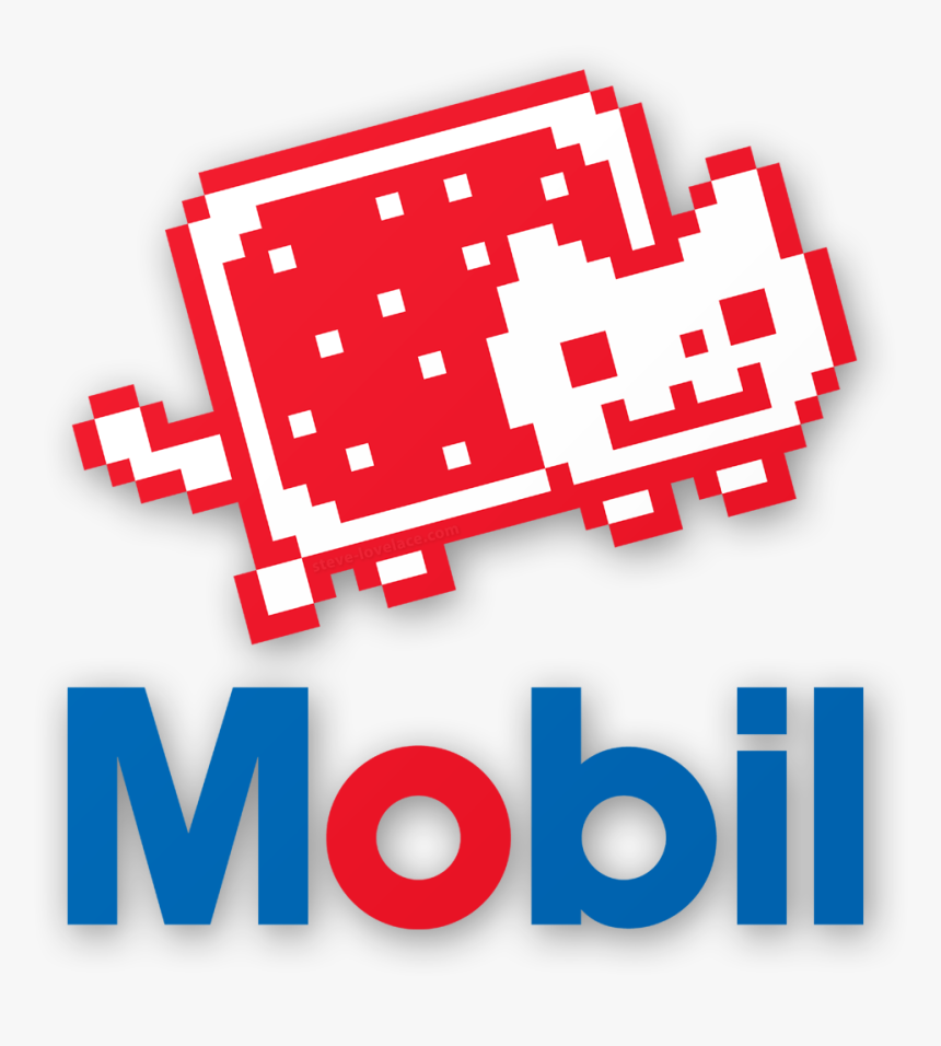 Mobil Logo With Nyan Cat, HD Png Download, Free Download