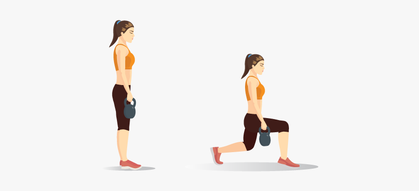 Kettlebell Lunges, HD Png Download, Free Download