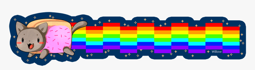 Nyan Cat Bookmark By Willow-san, HD Png Download, Free Download
