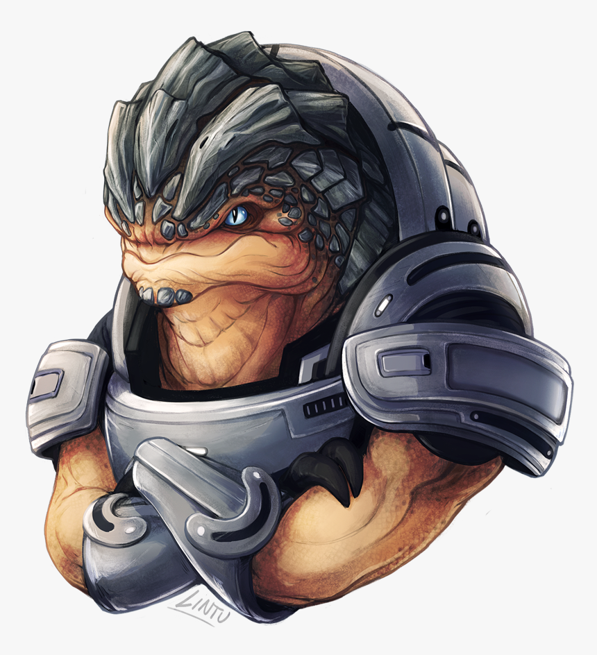 Art Doodle Mass Effect Grunt Wrex Perfect Krogan Babes, HD Png Download, Free Download