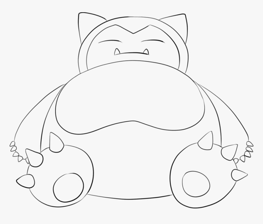 Snorlax Vector Drawing, HD Png Download, Free Download