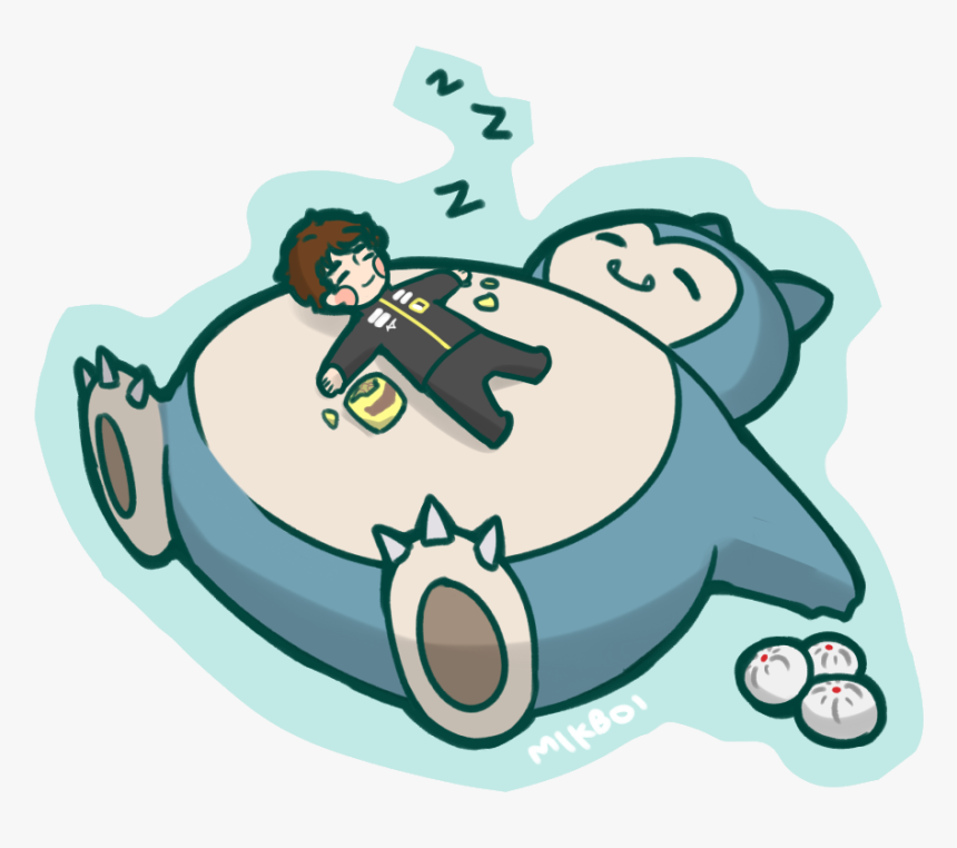 Shoom Taking A Nap With Snorlax, HD Png Download, Free Download