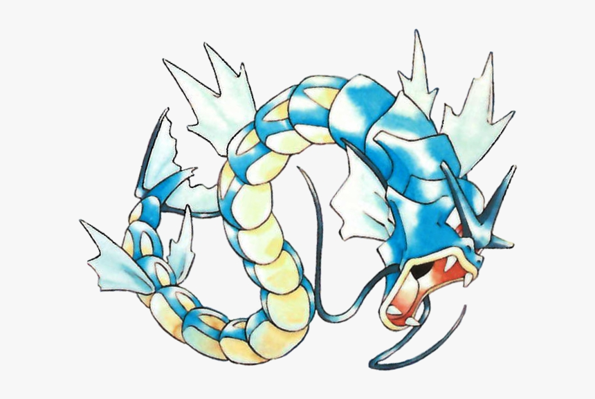 Gyarados Pokemon Red And Blue Official Art Transparent, HD Png Download, Free Download