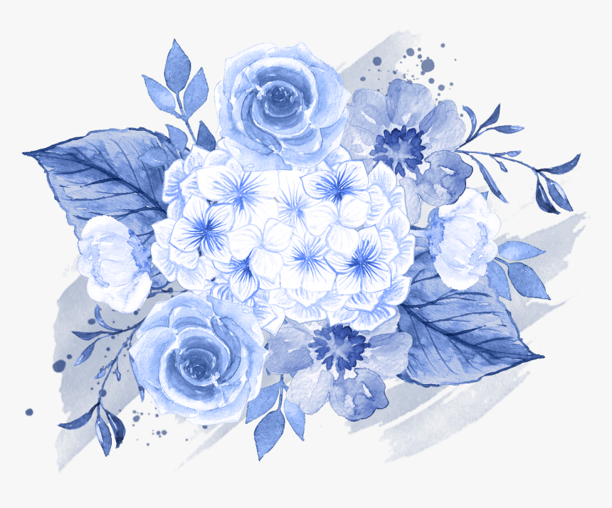 Bouquet Vector Blue Flower, HD Png Download, Free Download