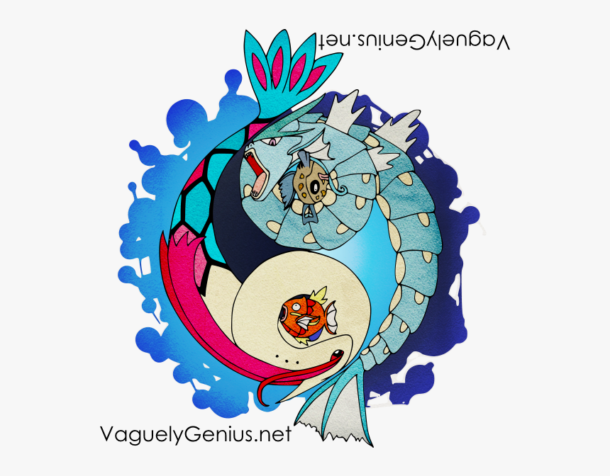 Svg Free Stock Aquatic Yin Yang Milotic And By Vaguelygenius, HD Png Download, Free Download