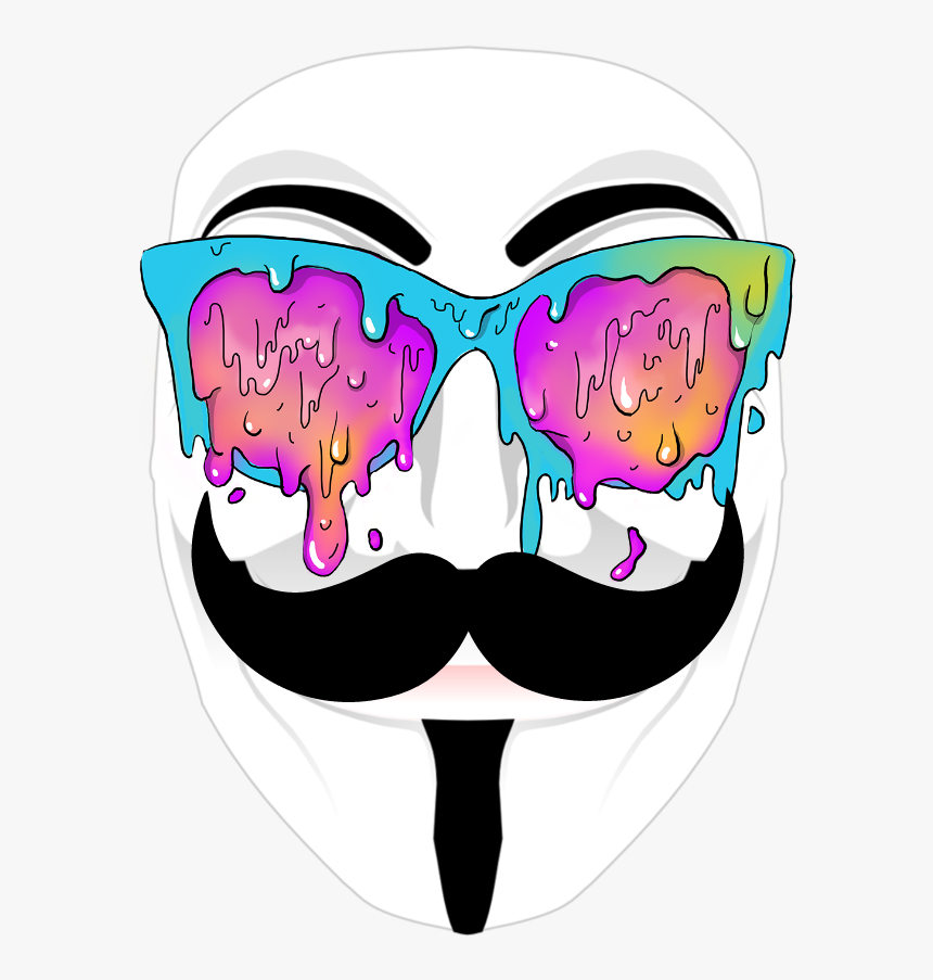 #colorful #colorsplash #popart #anonymous Mask #stickers, HD Png Download, Free Download