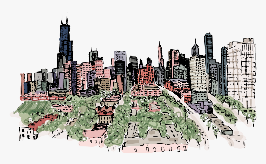 Chicago Skyline Png, Transparent Png, Free Download