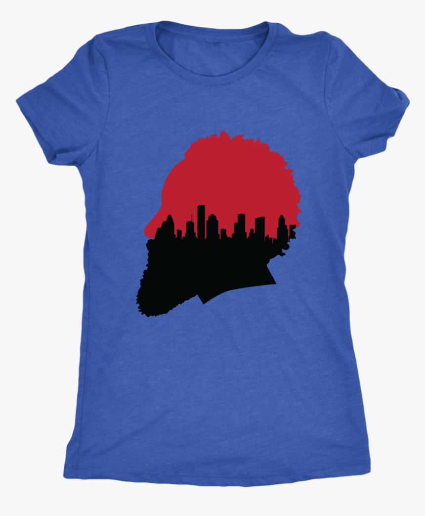 Harden Silhouette With Houston Skyline Women"s Triblend, HD Png Download, Free Download