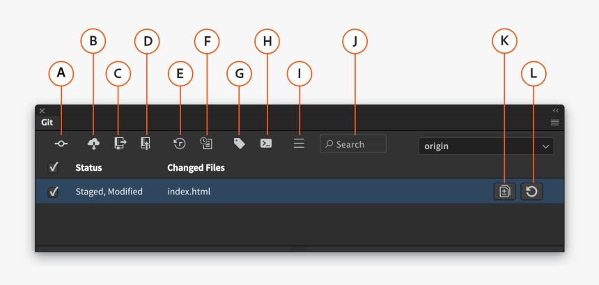 The Git Panel In Dreamweaver Cc, HD Png Download, Free Download