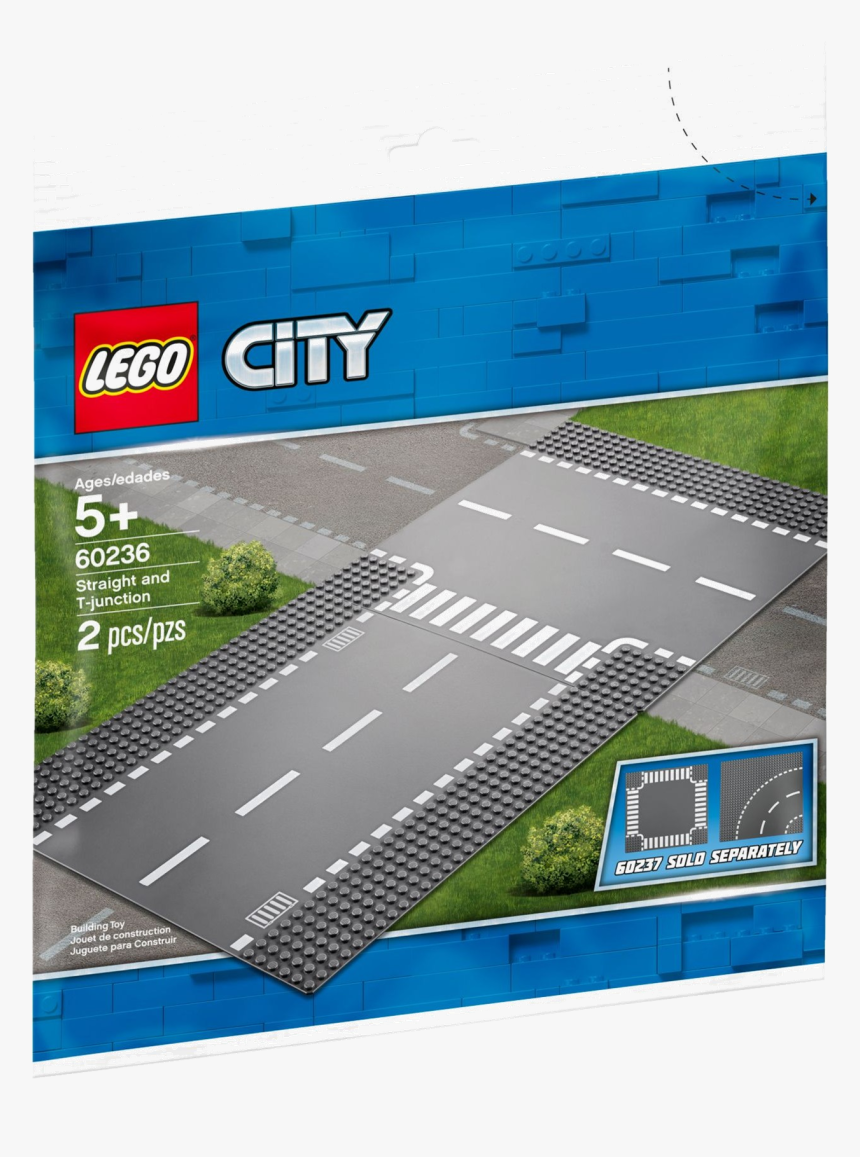 60236 Straight And T Junction Lego 60236-, HD Png Download, Free Download