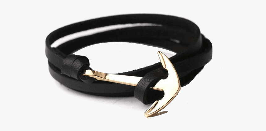 Road To Man Bracelets Straight Anchor Leather Bracelet, HD Png Download, Free Download