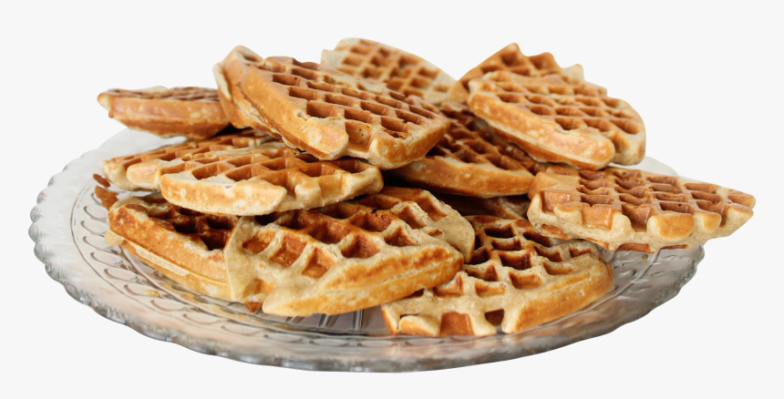 Baked Brown Waffles In A Plate Png Image, Transparent Png, Free Download