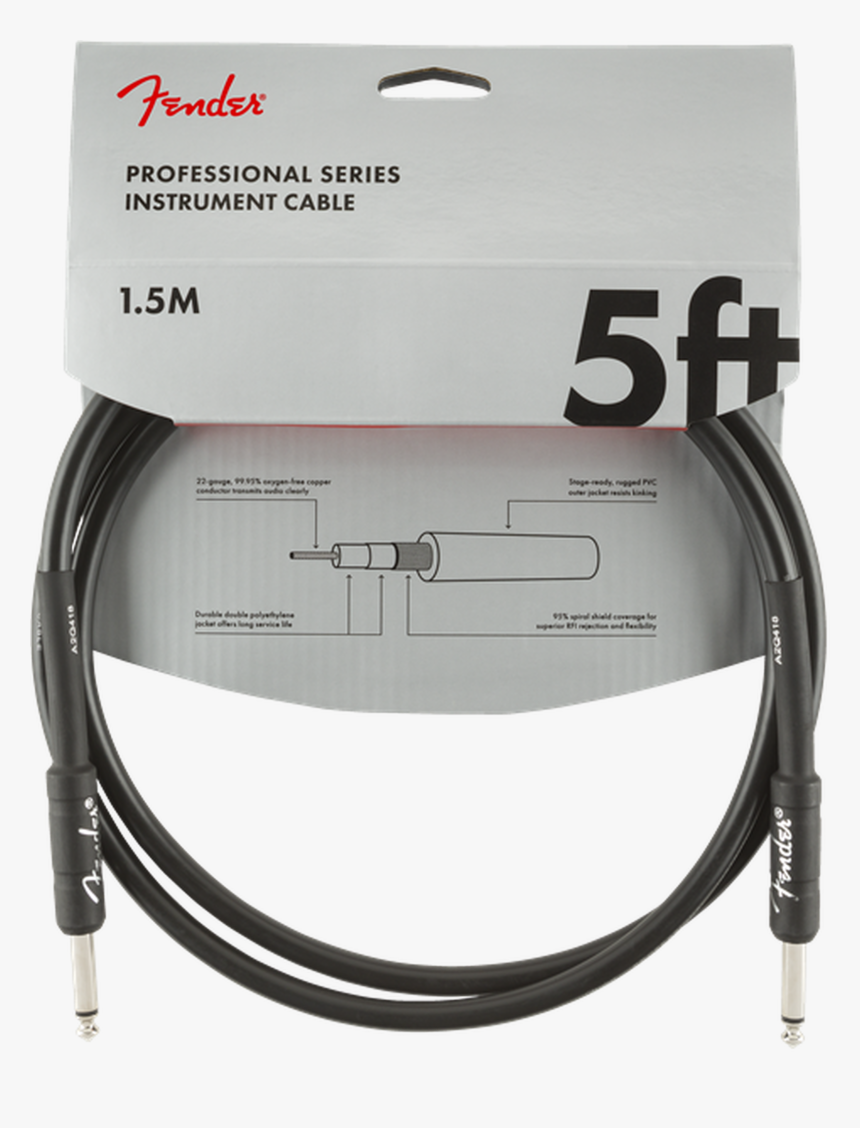 Fender Professional Series Instrument Cable, Straight/straight,, HD Png Download, Free Download