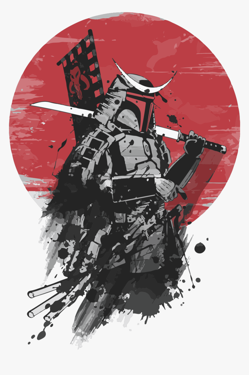 Fett Armor Boba Mandalorian T-shirt Samurai The Clipart, HD Png Download, Free Download