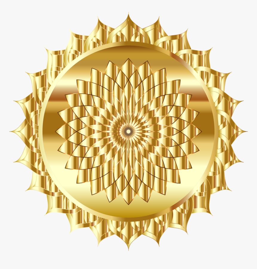 Golden Mandala Line Art Clip Arts, HD Png Download, Free Download