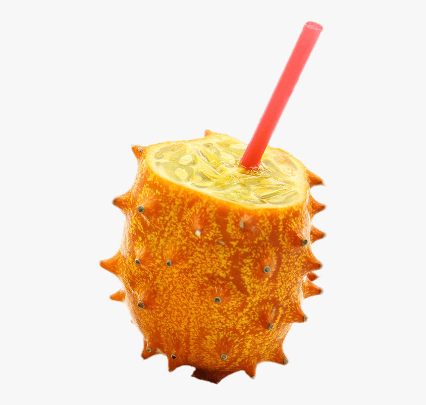 Kiwano With Straw, HD Png Download, Free Download