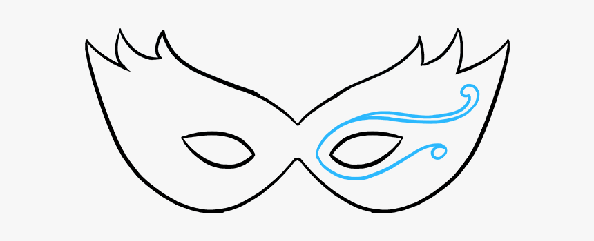 How To Draw Mardi Gras Mask, HD Png Download, Free Download