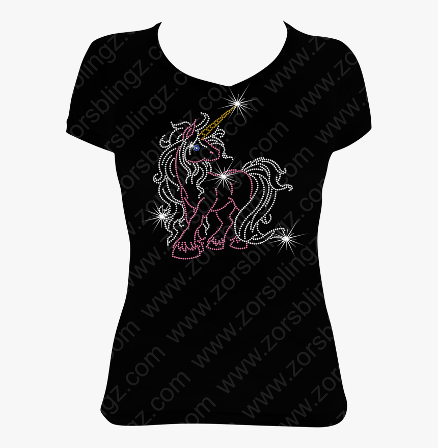 Unicorn Rhinestone T-shirt Design, HD Png Download, Free Download