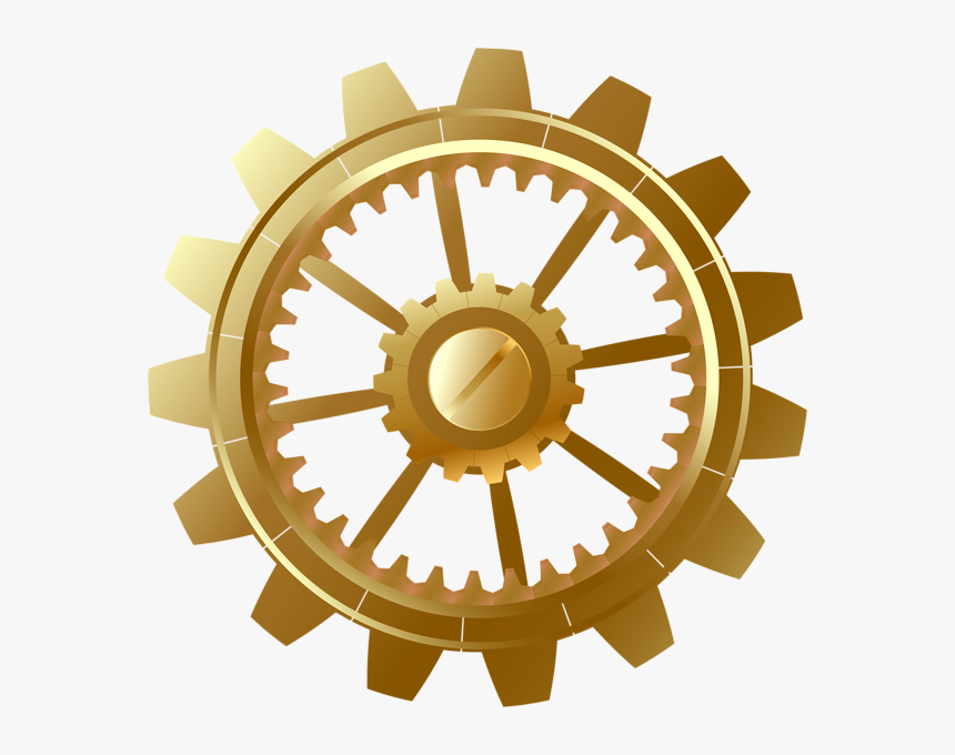 #gear #gears #steampunk #punk #metal #gold #golden, HD Png Download, Free Download