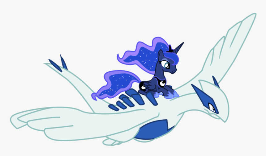 Princess Luna Flying On Lugia, HD Png Download, Free Download
