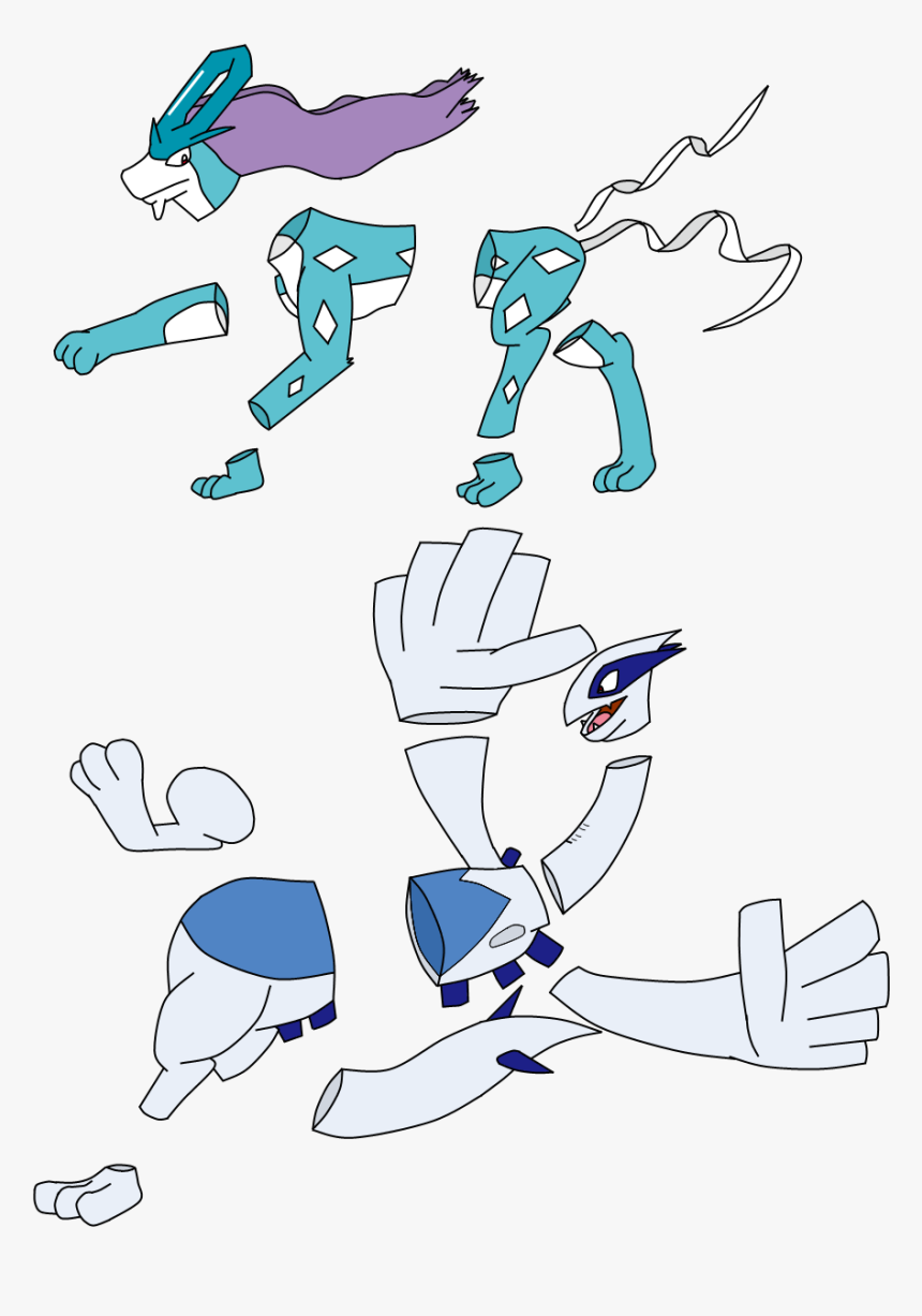 Pieces Of Lugia And Suicune, HD Png Download, Free Download